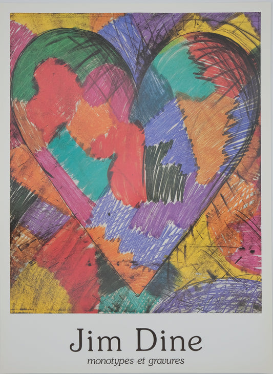 Jim DINE : Le coeur - Affiche originale