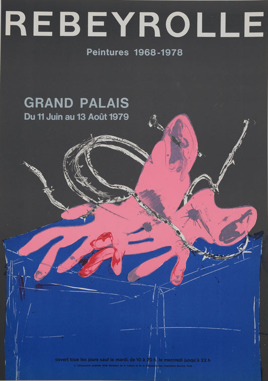 Paul REBEYROLLE : Les mains ensanglantées - Lithographie originale