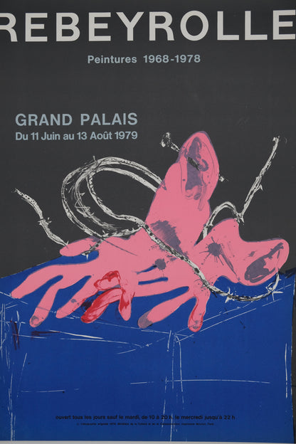 Paul REBEYROLLE : Les mains ensanglantées - Lithographie originale