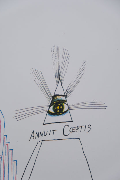 Saul STEINBERG : Chrysler Building - Affiche originale
