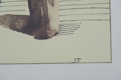 Saul STEINBERG :  Petit couple - Affiche originale signée