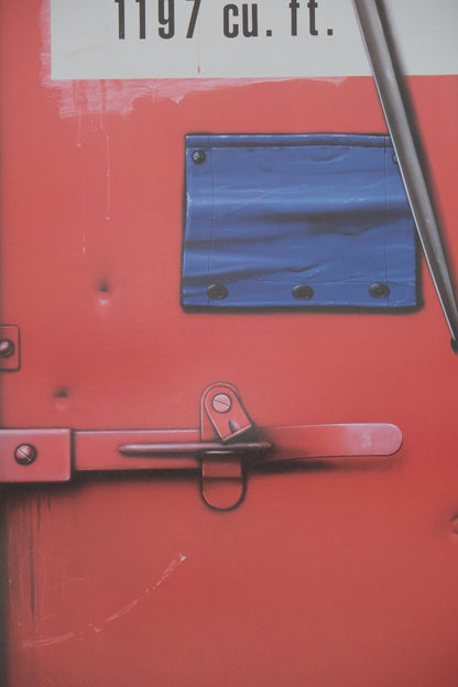 Peter KLASEN : Le conteneur rouge - Affiche originale