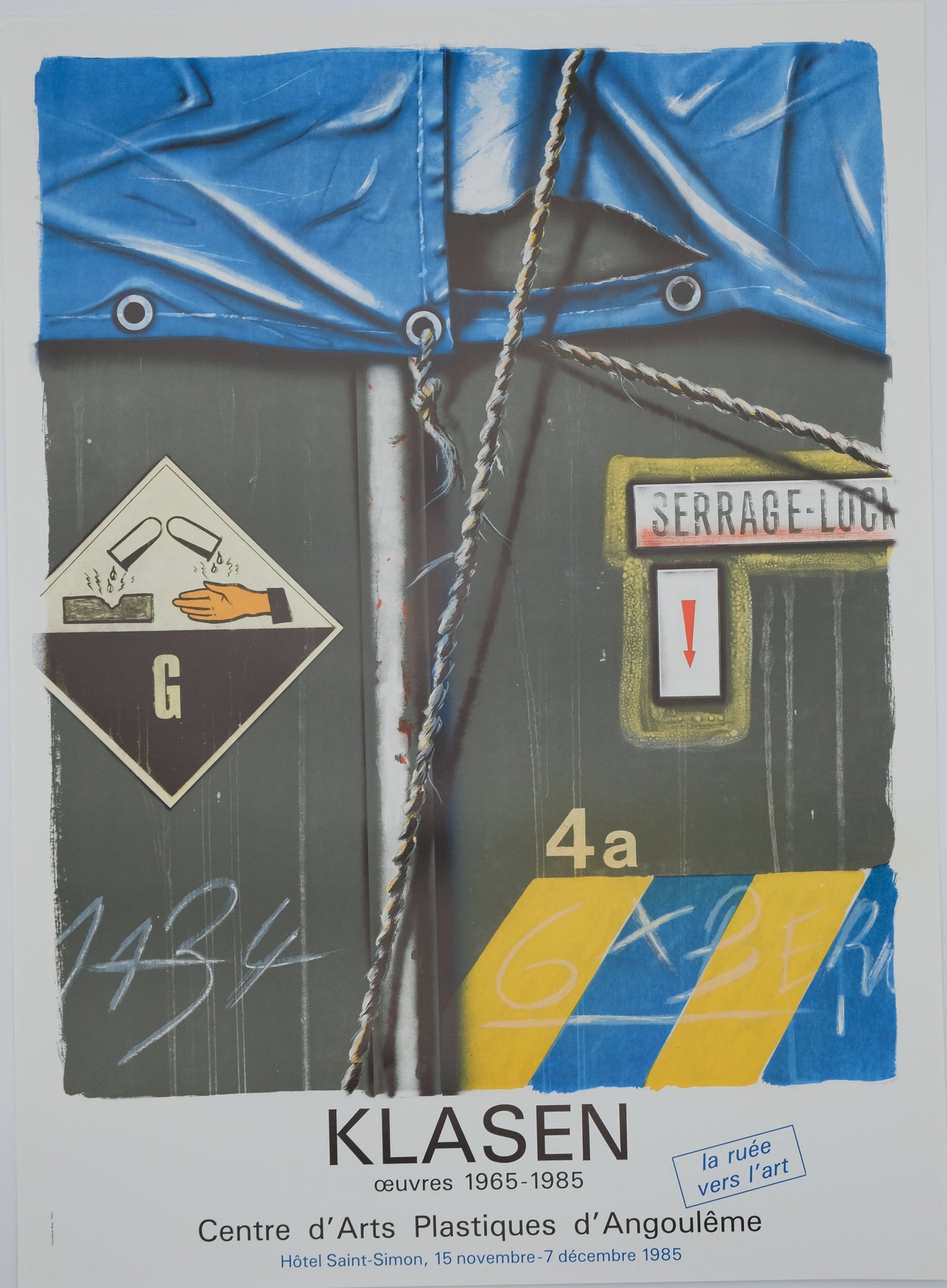 Peter KLASEN : Serrage lock - Affiche originale