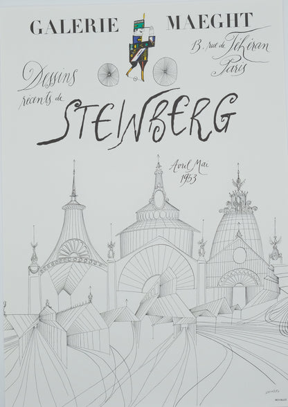 Saul STEINBERG : Gare de Milan - Lithographie originale