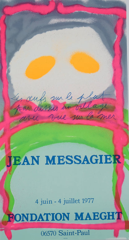 Jean MESSAGIER : Les oeufs sur le plat - Lithographie originale