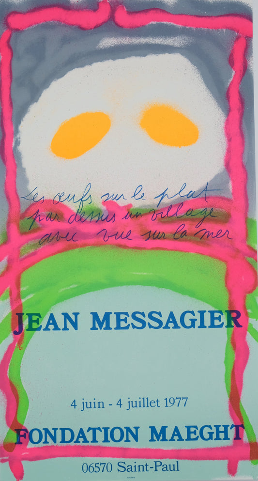 Jean MESSAGIER : Les oeufs sur le plat - Lithographie originale