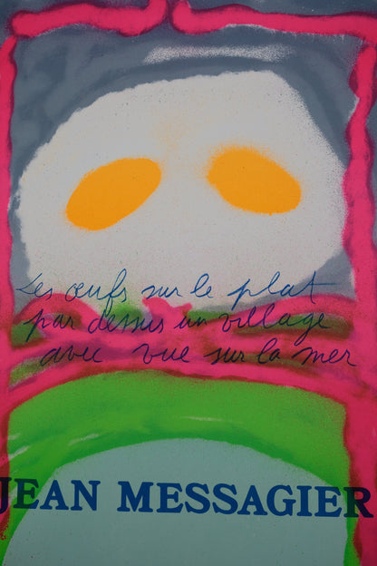 Jean MESSAGIER : Les oeufs sur le plat - Lithographie originale