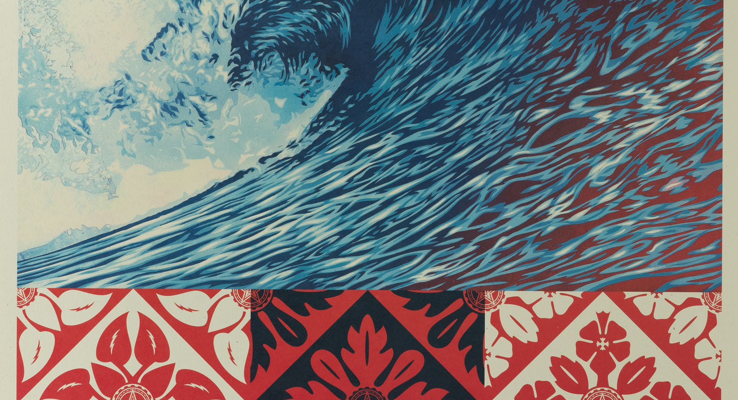 Shepard FAIREY (OBEY) : Wave Distress - Lithographie originale signée