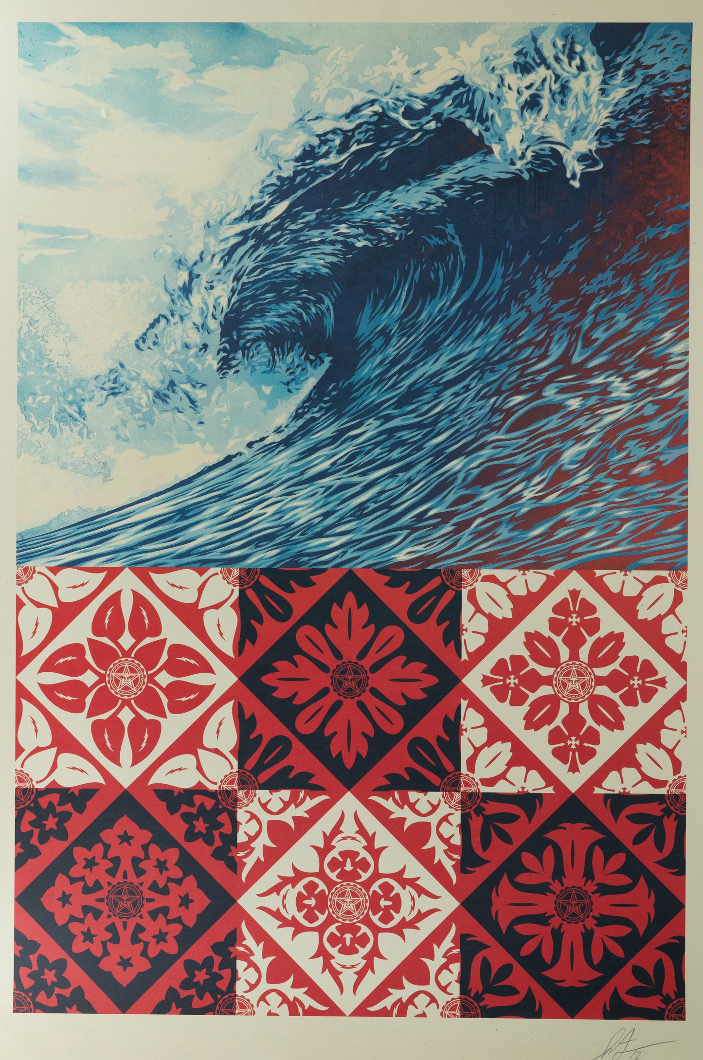 Shepard FAIREY (OBEY) : Wave Distress - Lithographie originale signée