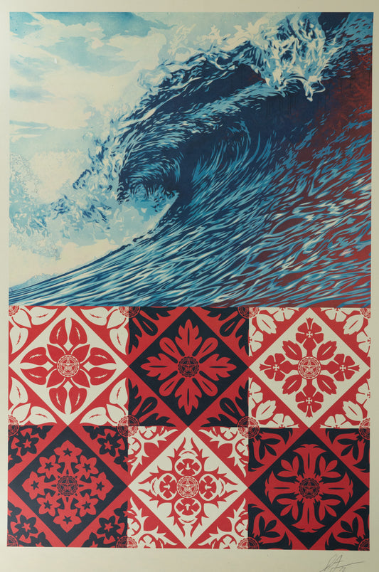 Shepard FAIREY (OBEY) : Wave Distress - Lithographie originale signée