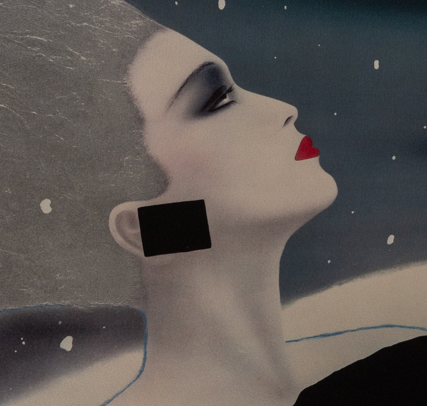 RAZZIA : Femme sous la neige - Lithographie originale signée