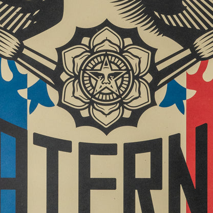 Shepard FAIREY (OBEY) : Liberté, Egalité, Fraternité - Lithographie originale signée