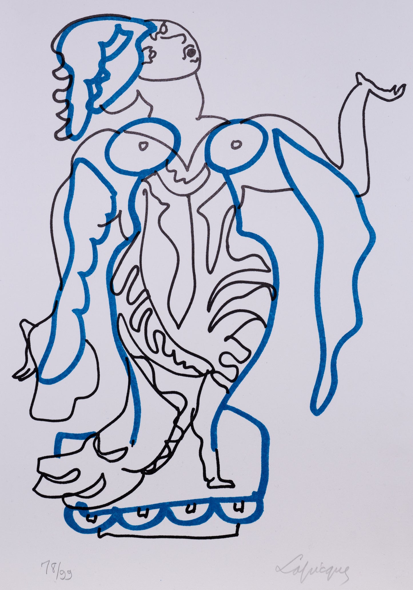 Charles LAPICQUE : Le chant de l'oiseau - Lithographie originale signée