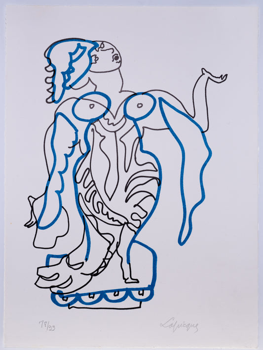 Charles LAPICQUE : Le chant de l'oiseau - Lithographie originale signée