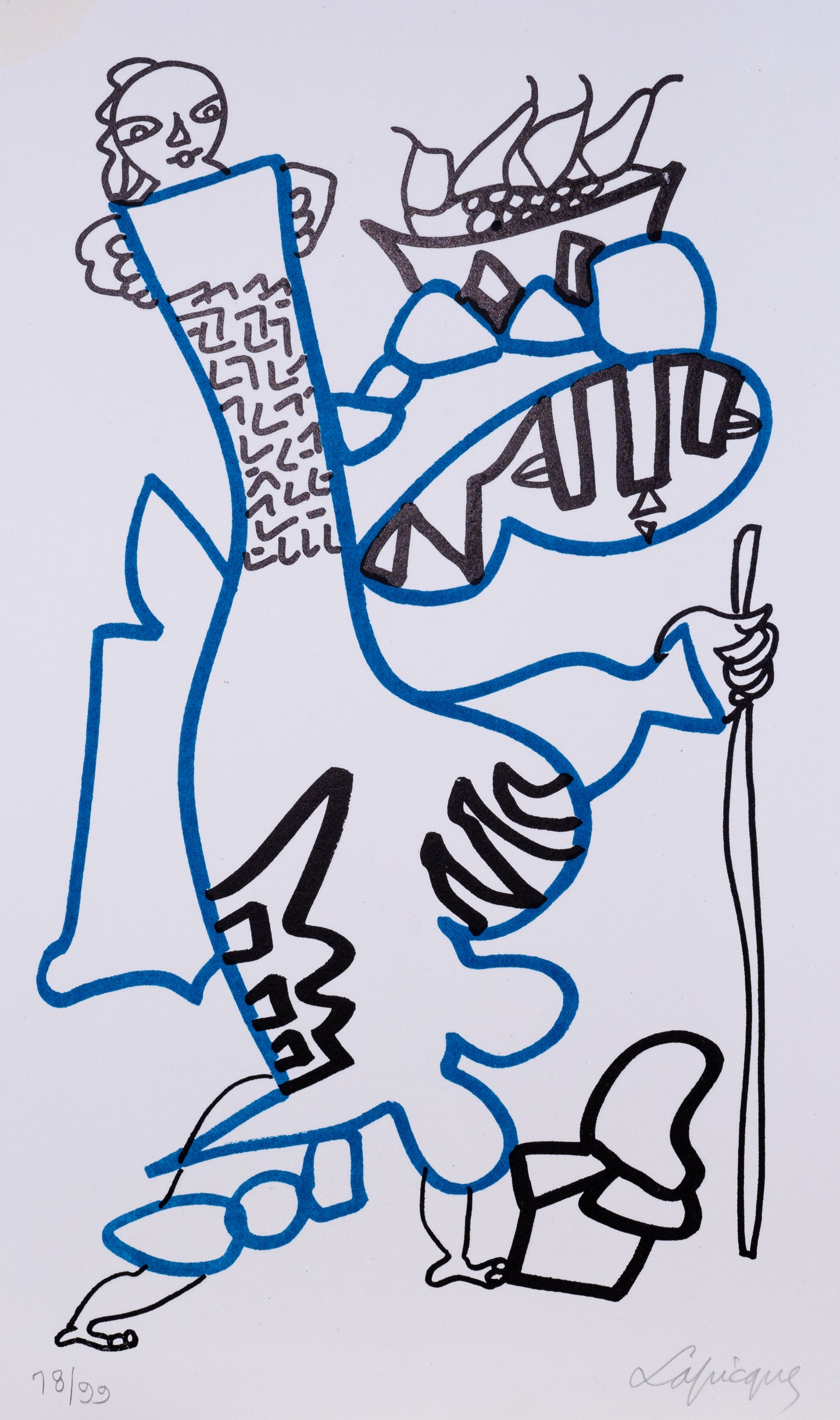 Charles LAPICQUE : La récolte - Lithographie originale signée