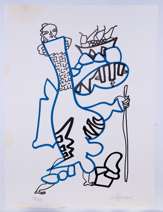 Charles LAPICQUE : La récolte - Lithographie originale signée