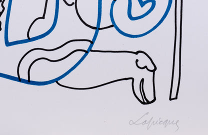 Charles LAPICQUE : Le Chevalier - Lithographie originale signée
