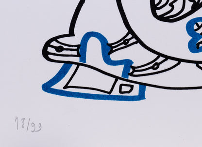 Charles LAPICQUE : Personnage au chapeau- Lithographie originale signée