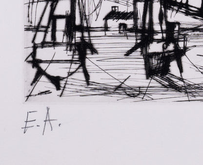 Bernard BUFFET : Le phare - Gravure originale signée