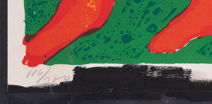 Bengt LINDSTROM : Personnage abstrait - Lithographie originale signée