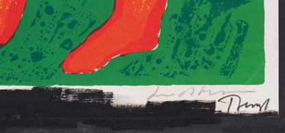 Bengt LINDSTROM : Personnage abstrait - Lithographie originale signée