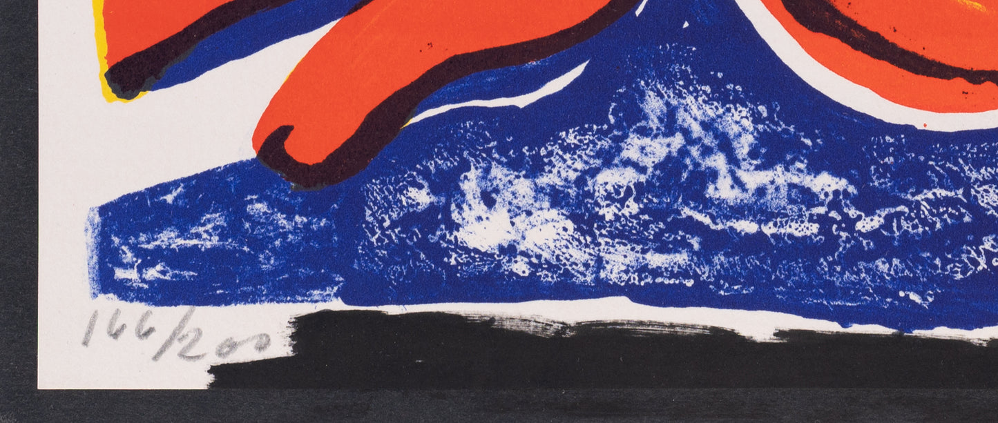 Bengt LINDSTROM : Figure abstraite - Lithographie originale signée