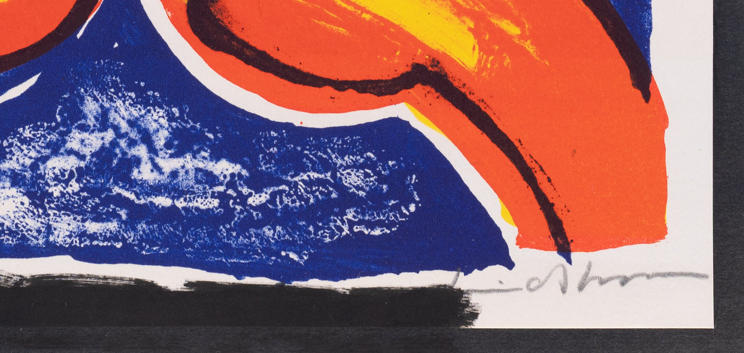 Bengt LINDSTROM : Figure abstraite - Lithographie originale signée