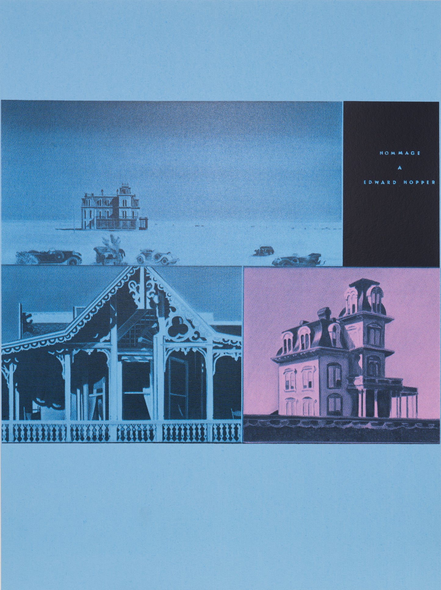 Jacques MONORY : Hommage à Edward Hopper - Sérigraphie originale signée