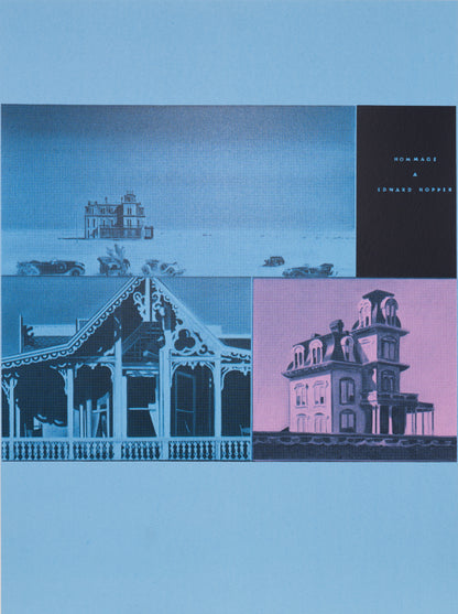 Jacques MONORY : Hommage à Edward Hopper - Sérigraphie originale signée