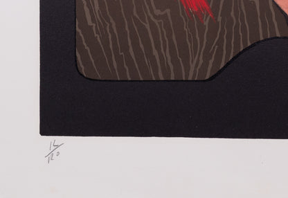 Félix LABISSE : Profil rouge - Lithographie originale signée