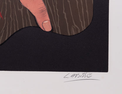 Félix LABISSE : Profil rouge - Lithographie originale signée
