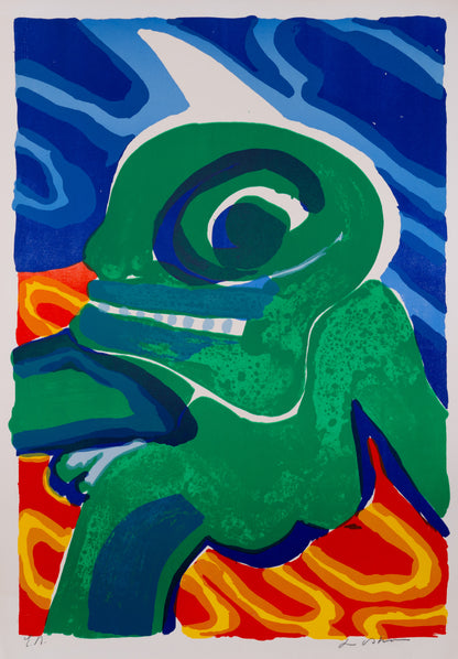 Bengt LINDSTROM : Monstre vert - Lithographie originale signée