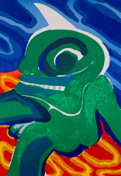 Bengt LINDSTROM : Monstre vert - Lithographie originale signée