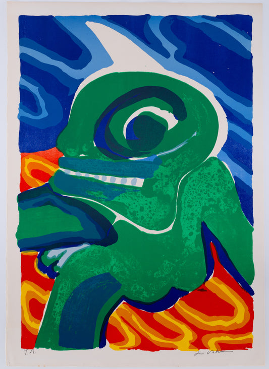 Bengt LINDSTROM : Monstre vert - Lithographie originale signée