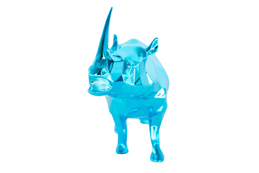 Richard ORLINSKI : Rhino Spirit (Azur Edition) - Sculpture originale