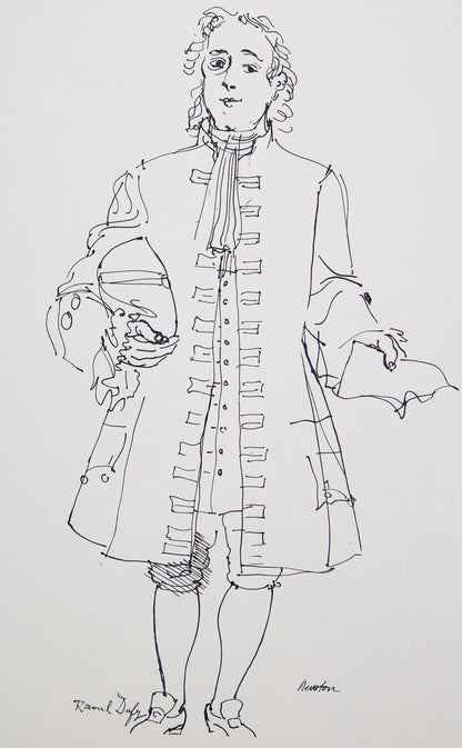 Raoul DUFY : Portrait de Newton - Lithographie signée