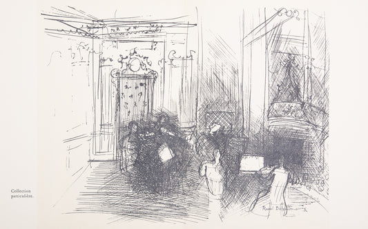 Raoul DUFY : Intérieur d'un salon Parisien - Lithographie signée