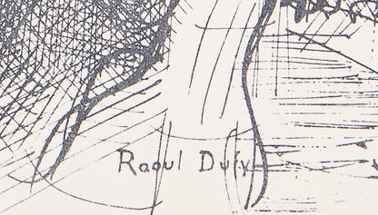 Raoul DUFY : Intérieur d'un salon Parisien - Lithographie signée