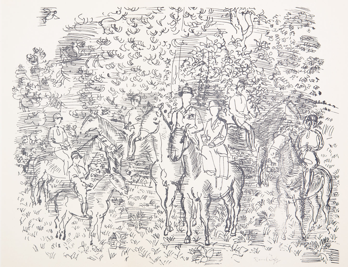 Raoul DUFY : La Chasse à Courre - Lithographie signée
