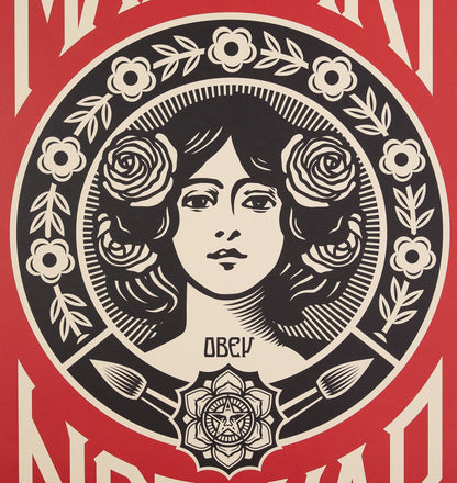 Shepard FAIREY (OBEY) : Make art not war - Lithographie originale signée