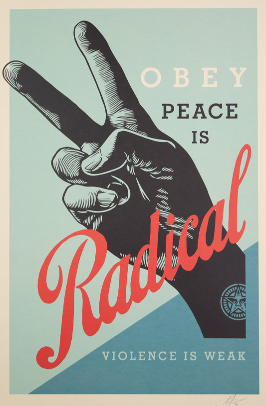 Shepard FAIREY (OBEY) : Radical peace - Lithographie originale signée