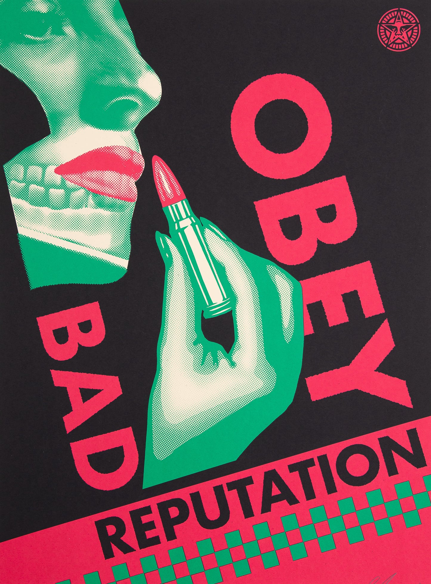Shepard FAIREY (OBEY) : Bad réputation (Black edition) - Lithographie originale signée