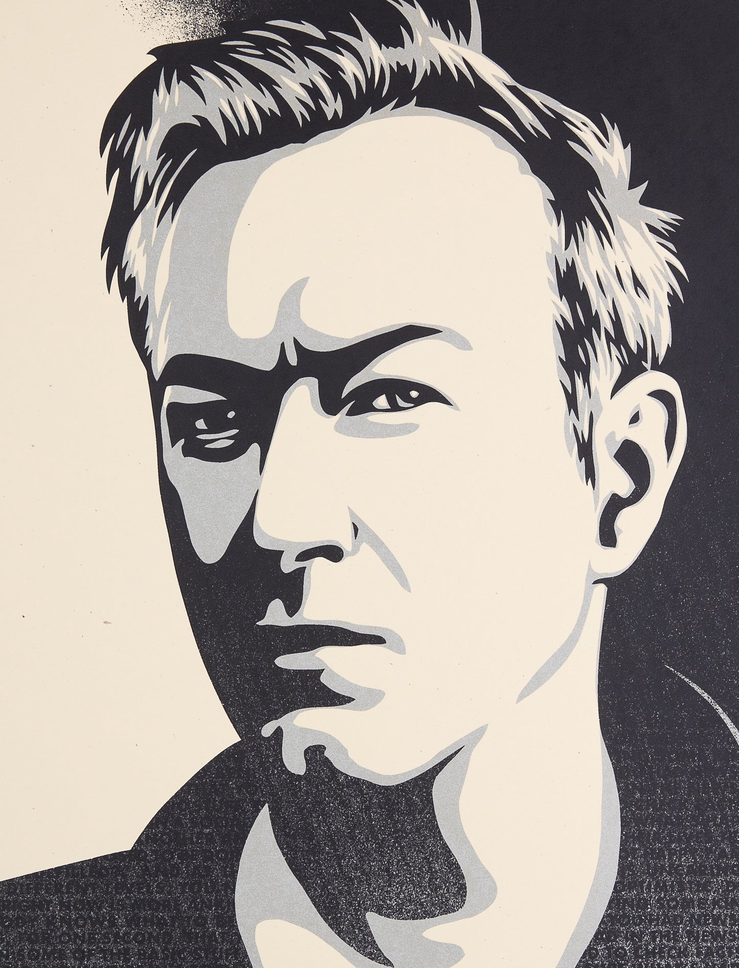 Shepard FAIREY (OBEY) : Andy Gill, Anti Hero - Lithographie originale signée