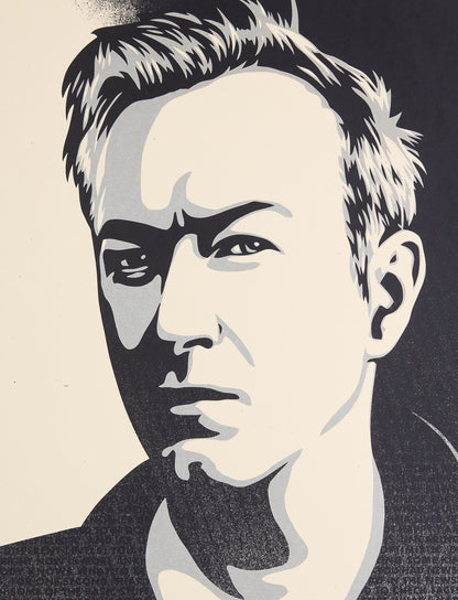Shepard FAIREY (OBEY) : Andy Gill, Anti Hero - Lithographie originale signée