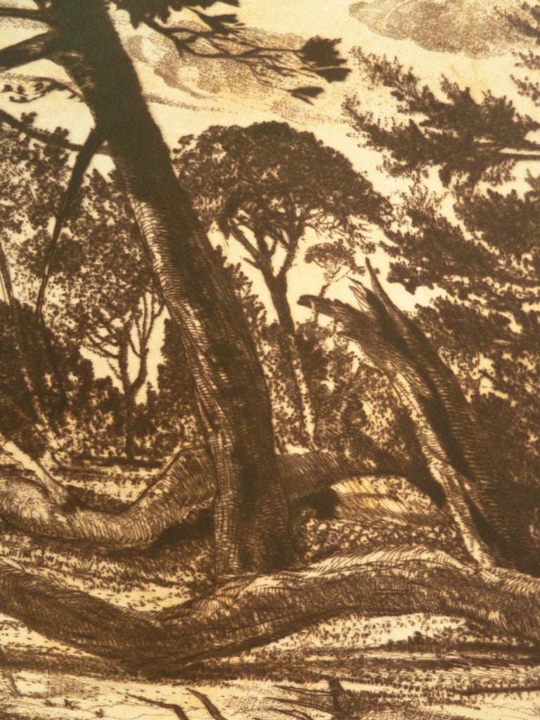 Gerard DIAZ : Le vent - Gravure originale signée