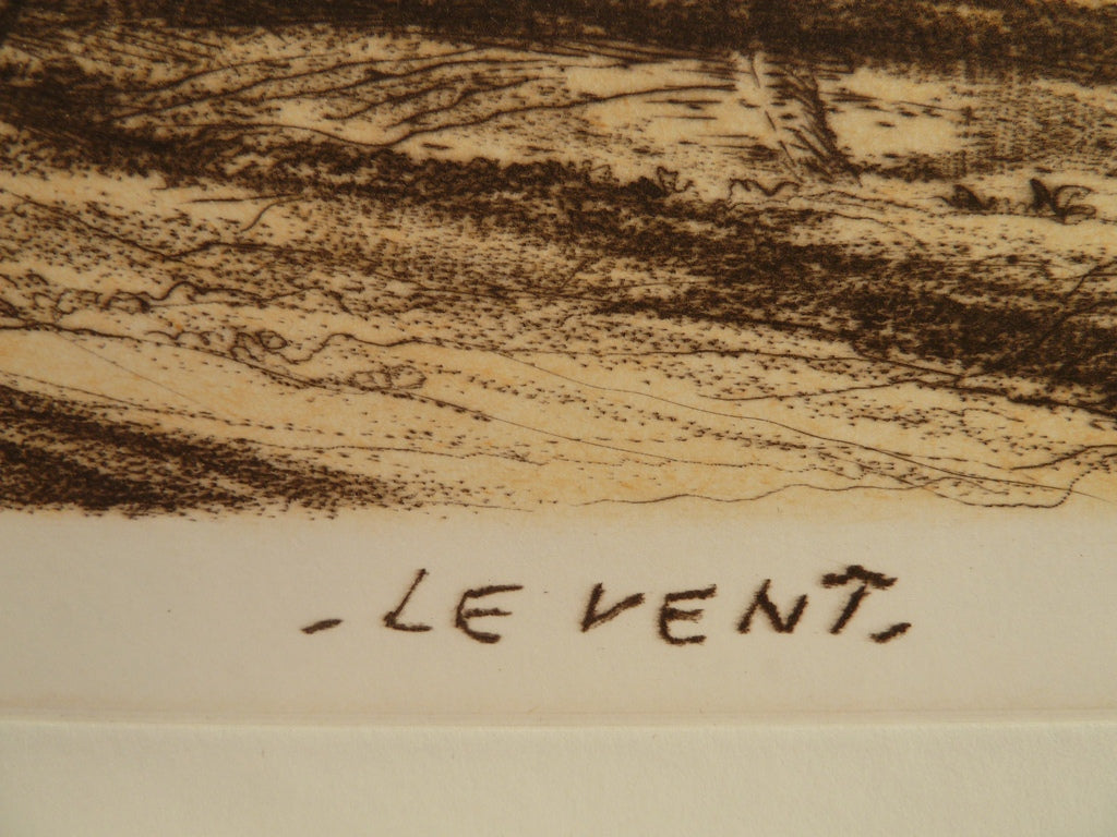 Gerard DIAZ : Le vent - Gravure originale signée