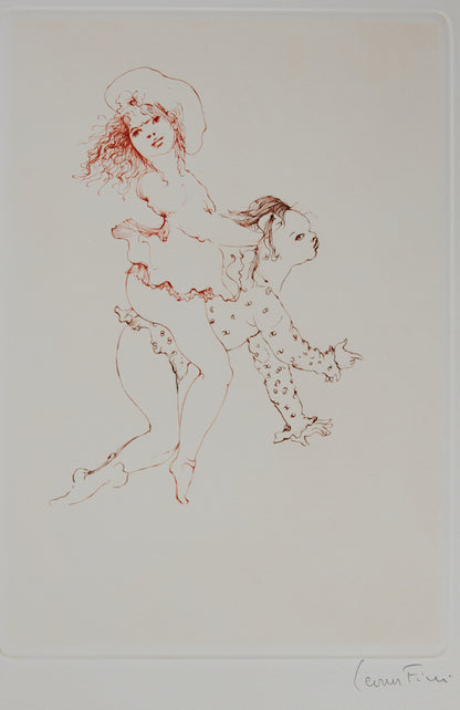 Léonor FINI : A califourchon - Gravure originale signée