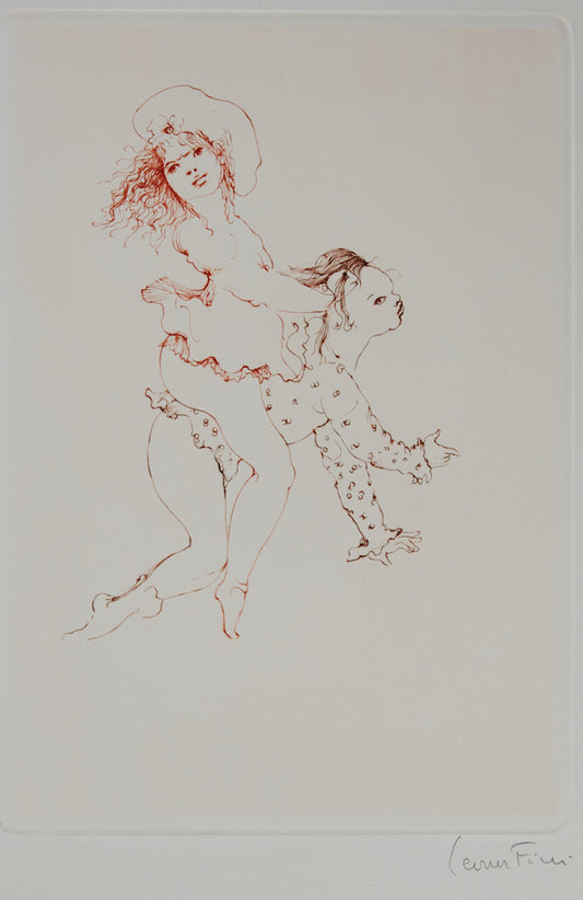 Léonor FINI : A califourchon - Gravure originale signée