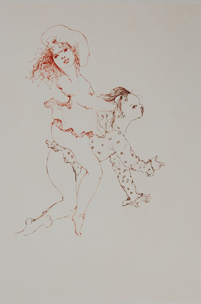 Léonor FINI : A califourchon - Gravure originale signée