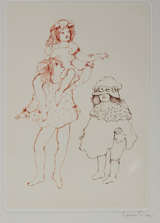 Léonor FINI : Je te tire la langue - Gravure originale signée